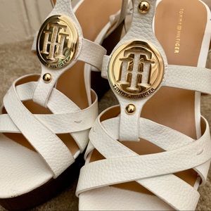 Tommy Hilfiger White Platform Sandals